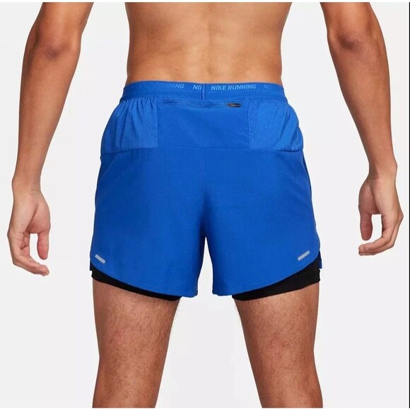 Nike Stride Dri-FIT 5'' 2-in-1 Running racing Shorts Men’s XL Blue FN2992-480 - Picture 2 of 8